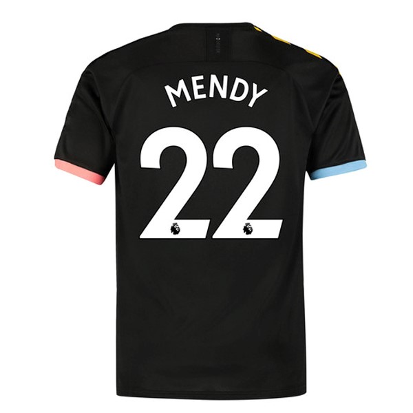Camiseta Manchester City NO.22 Mendy Segunda equipo 2019-20 Negro